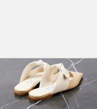 Jimmy Choo Rali leather and raffia mules