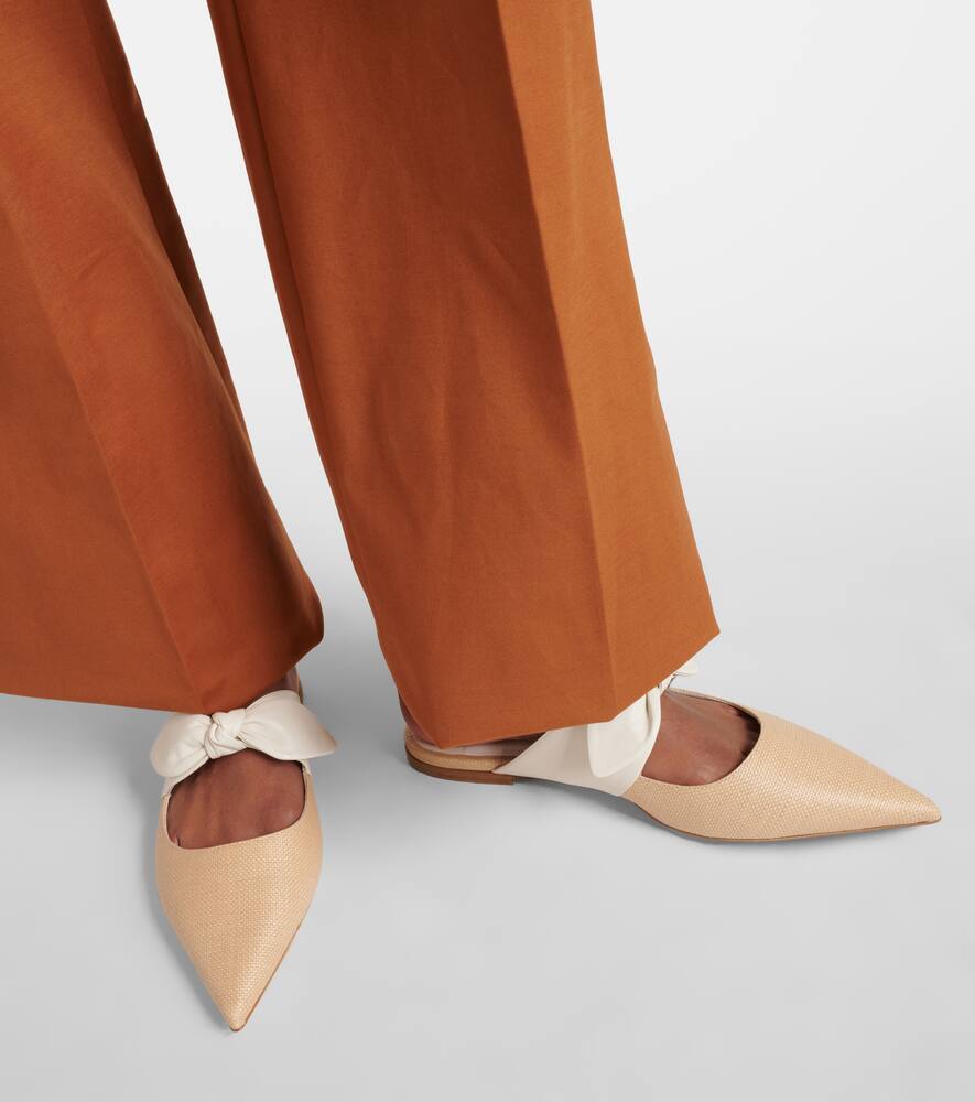 Jimmy Choo Rali leather and raffia mules