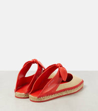 Jimmy Choo Reka leather and raffia espadrilles