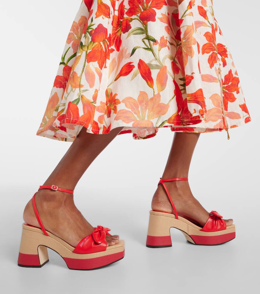 Jimmy Choo Ricia 95 leather platform sandals