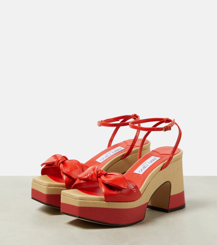 Jimmy Choo Ricia 95 leather platform sandals
