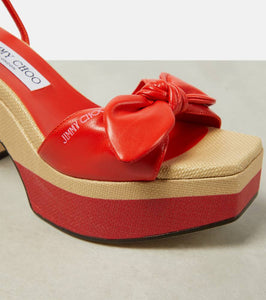 Jimmy Choo Ricia 95 leather platform sandals