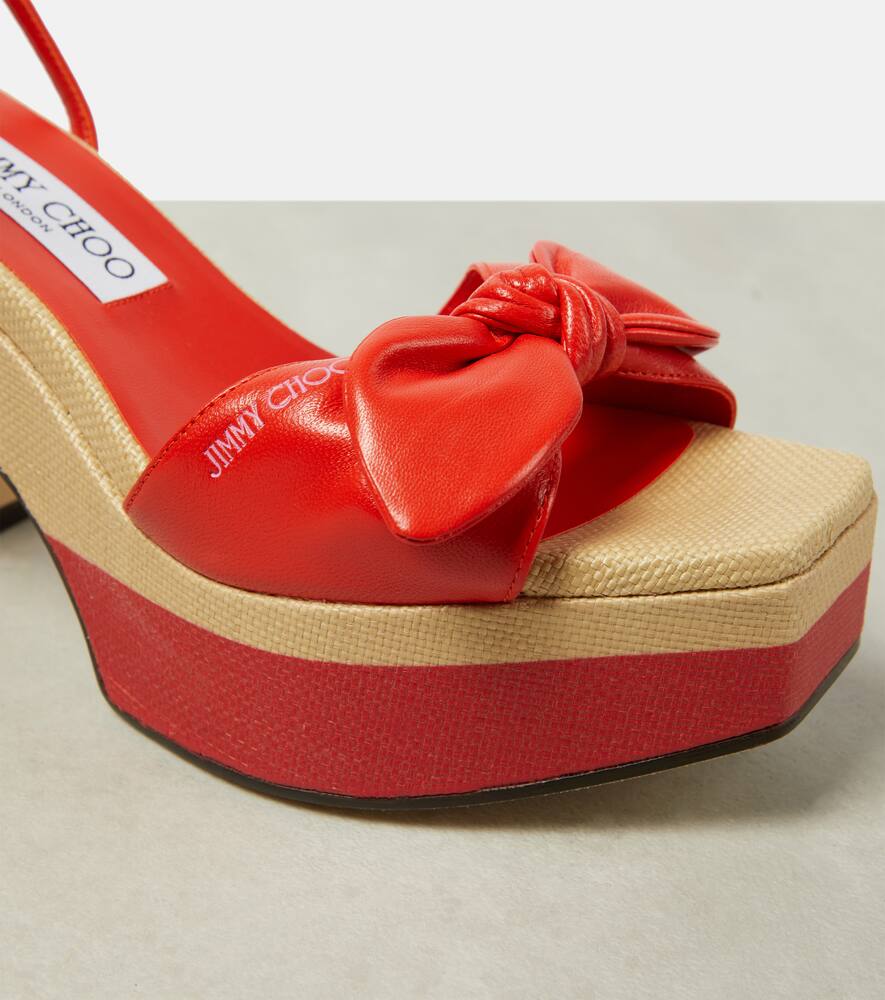 Jimmy Choo Ricia 95 leather platform sandals