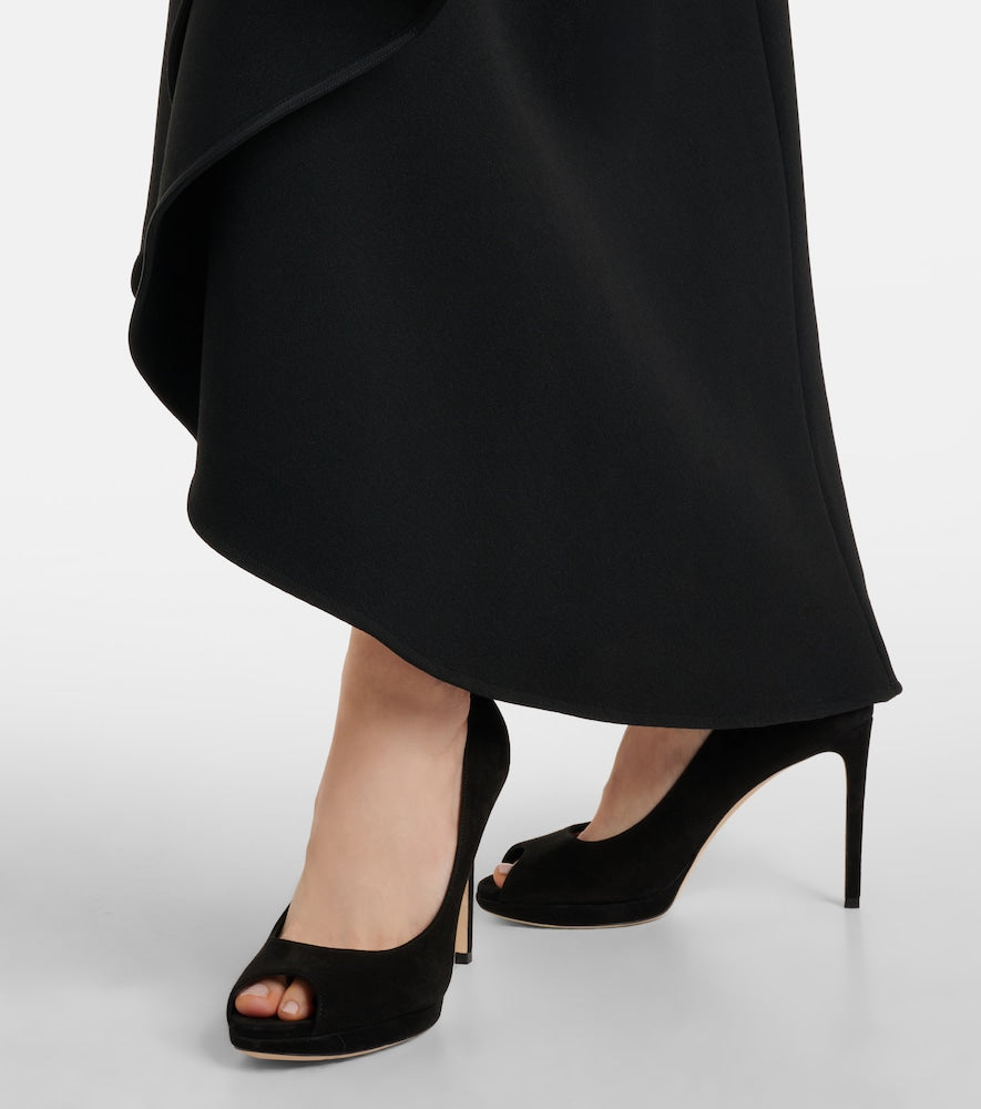 Jimmy Choo Riya suede peep-toe pumps