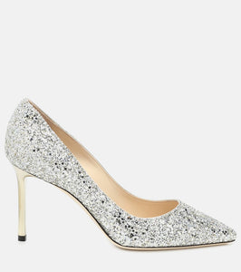 Jimmy Choo Romy 85 glitter pumps