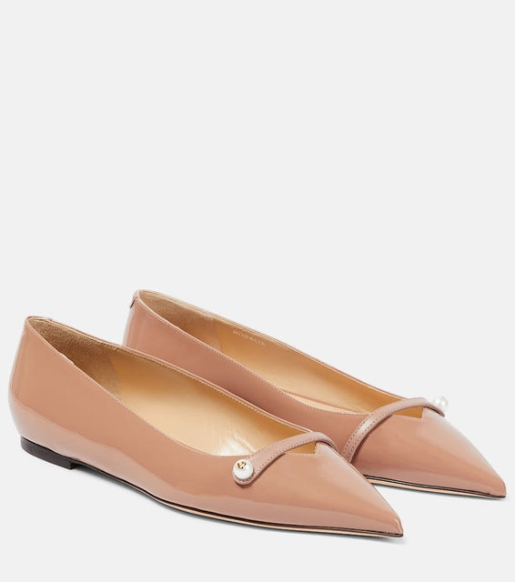 Jimmy Choo Rosalia patent leather ballet flats