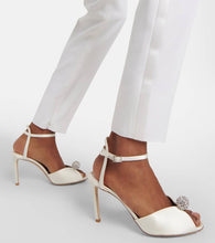 Jimmy Choo Sacora 85 embellished satin sandals