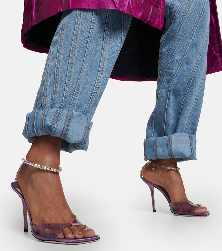 Jimmy Choo Saeda 100 embellished PVC sandals