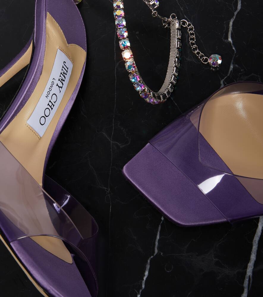 Jimmy Choo Saeda 100 embellished PVC sandals