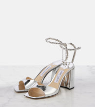 Jimmy Choo Saeda 85 embellished leather pumps