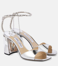 Jimmy Choo Saeda 85 embellished leather pumps