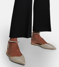 Jimmy Choo Saeda embellished glitter mules