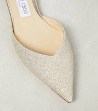 Jimmy Choo Saeda embellished glitter mules