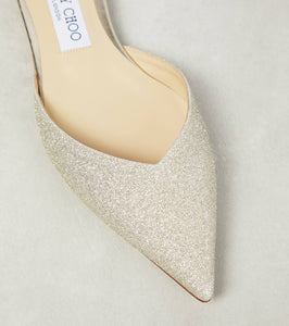 Jimmy Choo Saeda embellished glitter mules