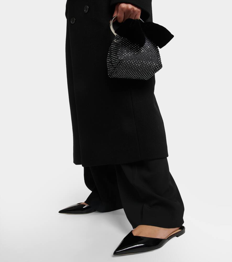 Jimmy Choo Saeda patent leather crystal flats