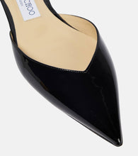 Jimmy Choo Saeda patent leather crystal flats