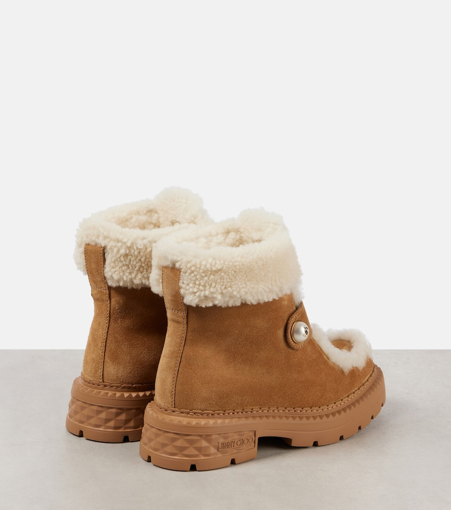 Jimmy Choo Shea shearling-lined suede ankle boots