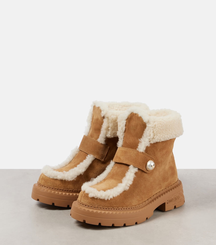 Jimmy Choo Shea shearling-lined suede ankle boots