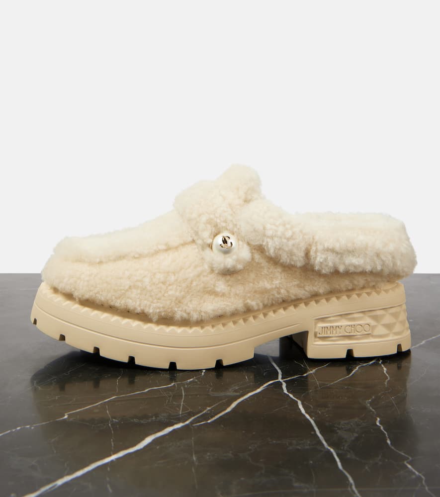 Jimmy Choo Shea shearling platform mules