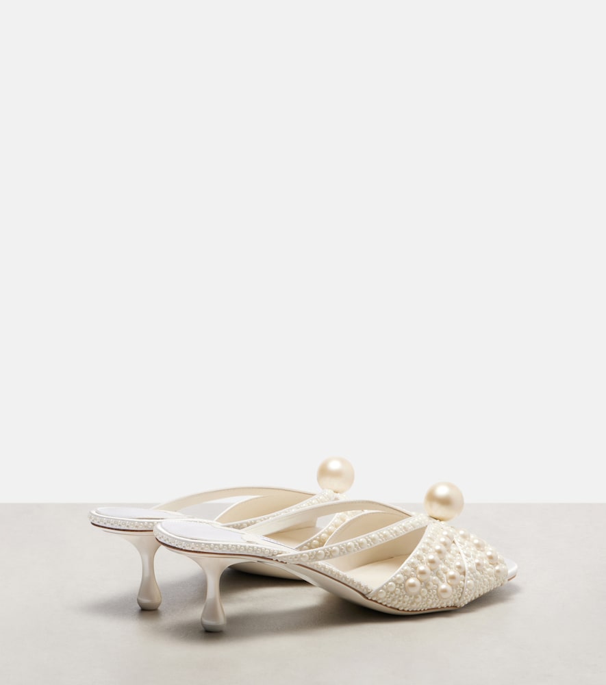 Jimmy Choo Siva 50 embellished satin mules