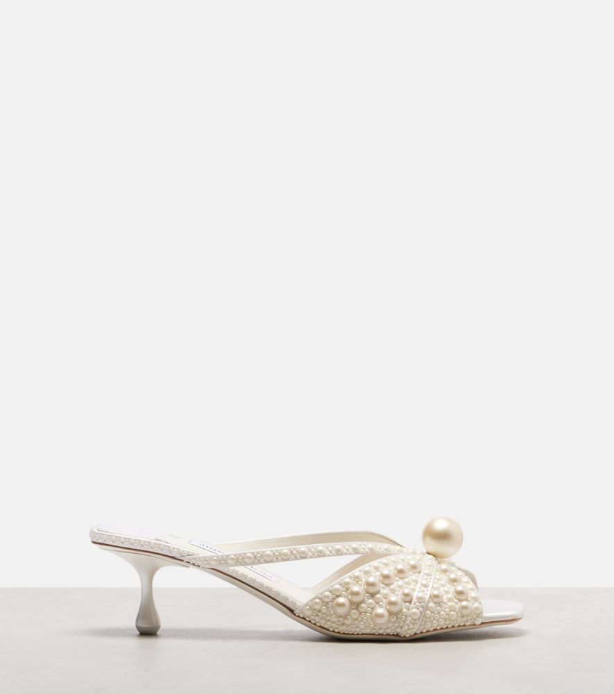 Jimmy Choo Siva 50 embellished satin mules