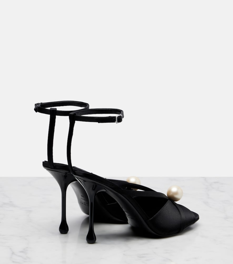 Jimmy Choo Siva 95 embellished satin sandals