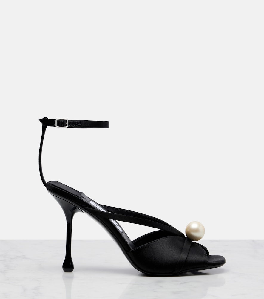 Jimmy Choo Siva 95 embellished satin sandals