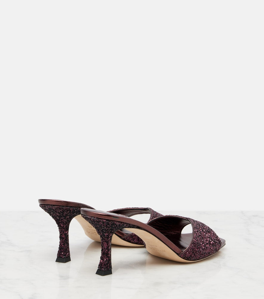 Jimmy Choo Skye 70 glitter mules