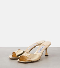 Jimmy Choo Skye 70 metallic leather mules