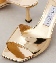 Jimmy Choo Skye 70 metallic leather mules
