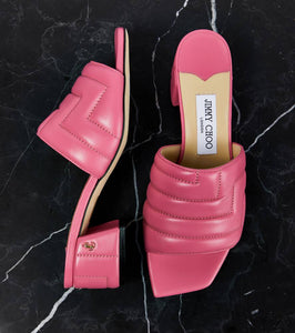 Jimmy Choo Themis matelass√É¬© leather mules