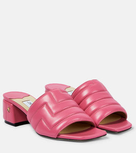 Jimmy Choo Themis matelass√É¬© leather mules