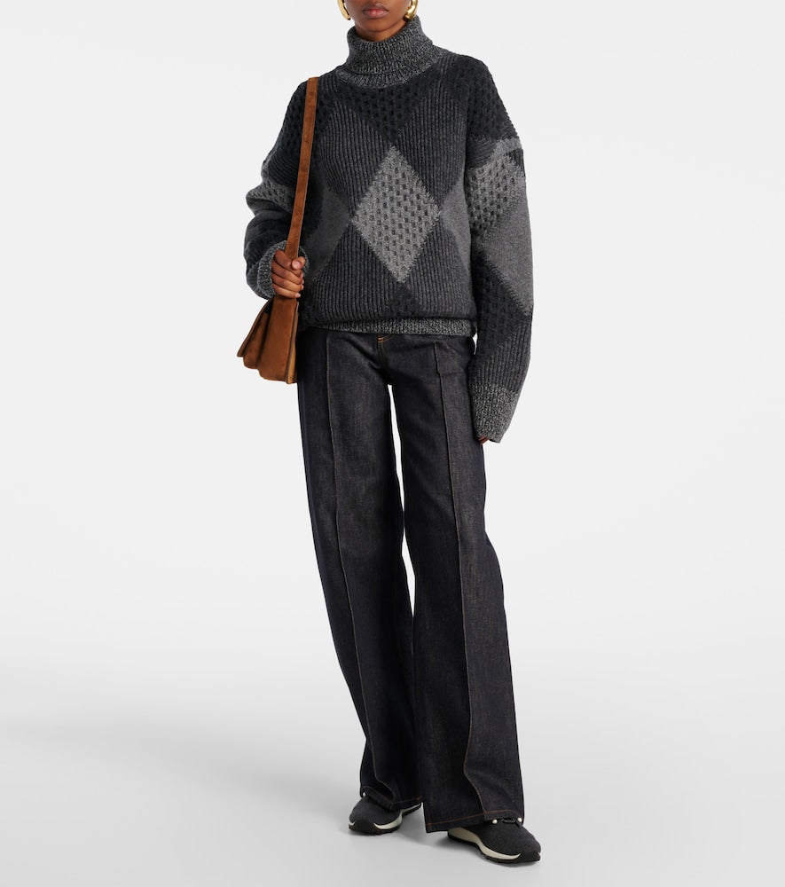 Jimmy Choo Veles embellished cashmere sneakers