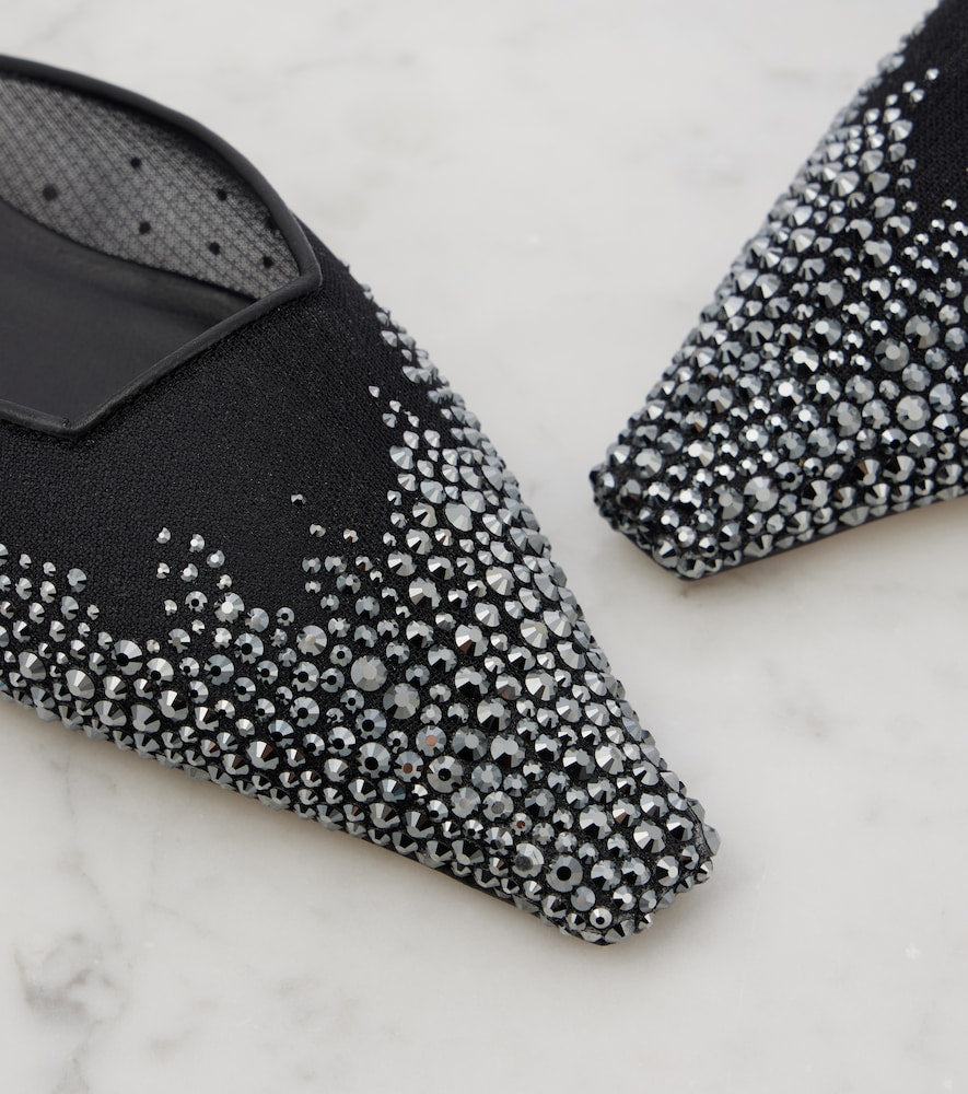 Jimmy Choo Vivi embellished mesh mules