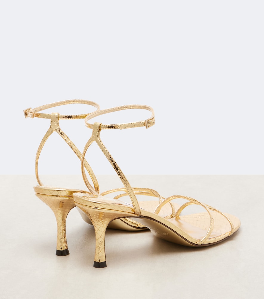 Jimmy Choo 1998 Leo 65 metallic leather sandals (Gold) - Heeled Sandals