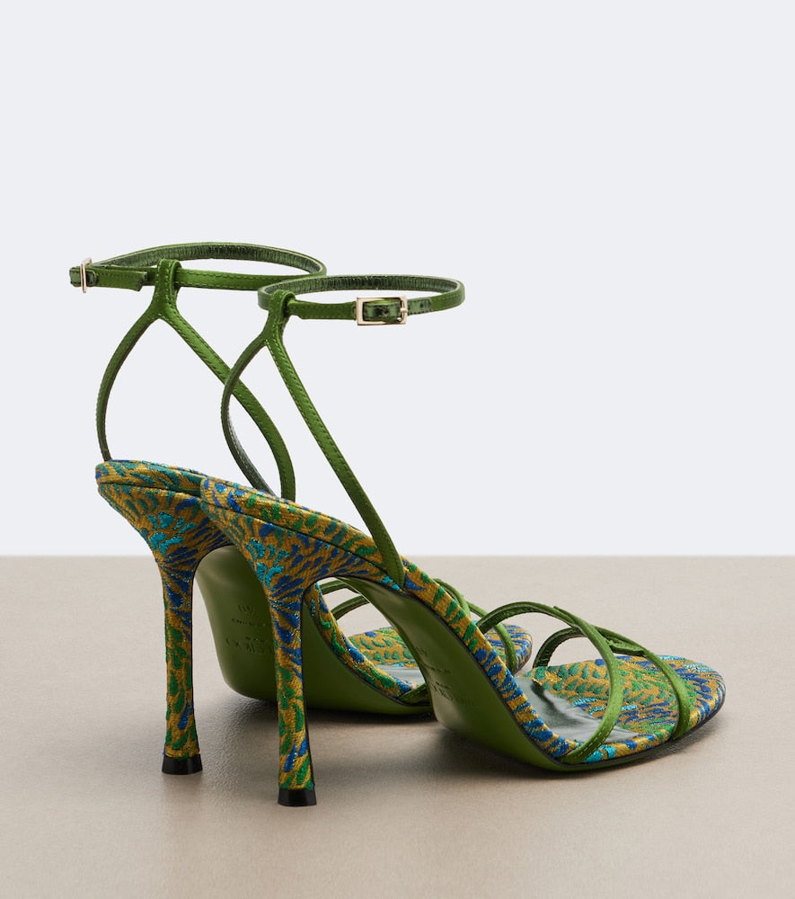 Green Jimmy Choo 1998 Leo satin sandals - High Heels