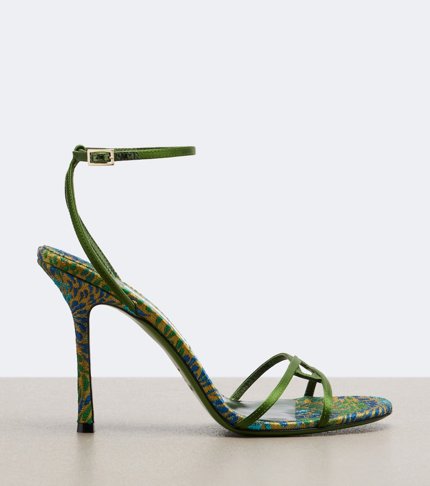 Green Jimmy Choo 1998 Leo satin sandals - High Heels