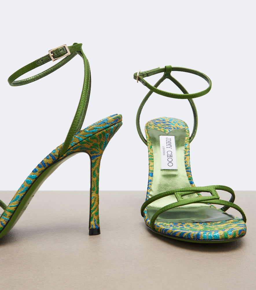 Green Jimmy Choo 1998 Leo satin sandals - High Heels