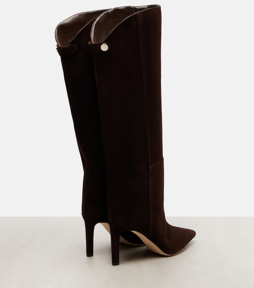 Jimmy Choo Alizze 85 suede knee-high boots in Brown - Mid Heel Boots