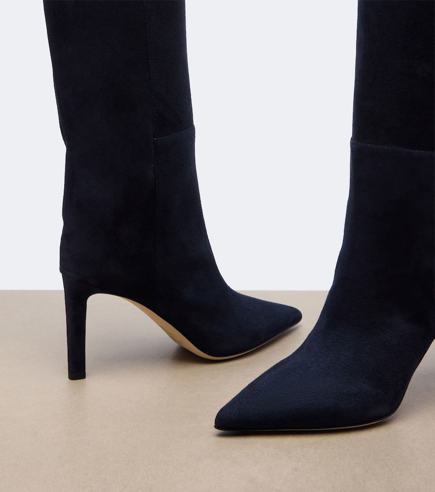 Jimmy Choo Alizze suede knee-high boots in Blue - Mid Heels