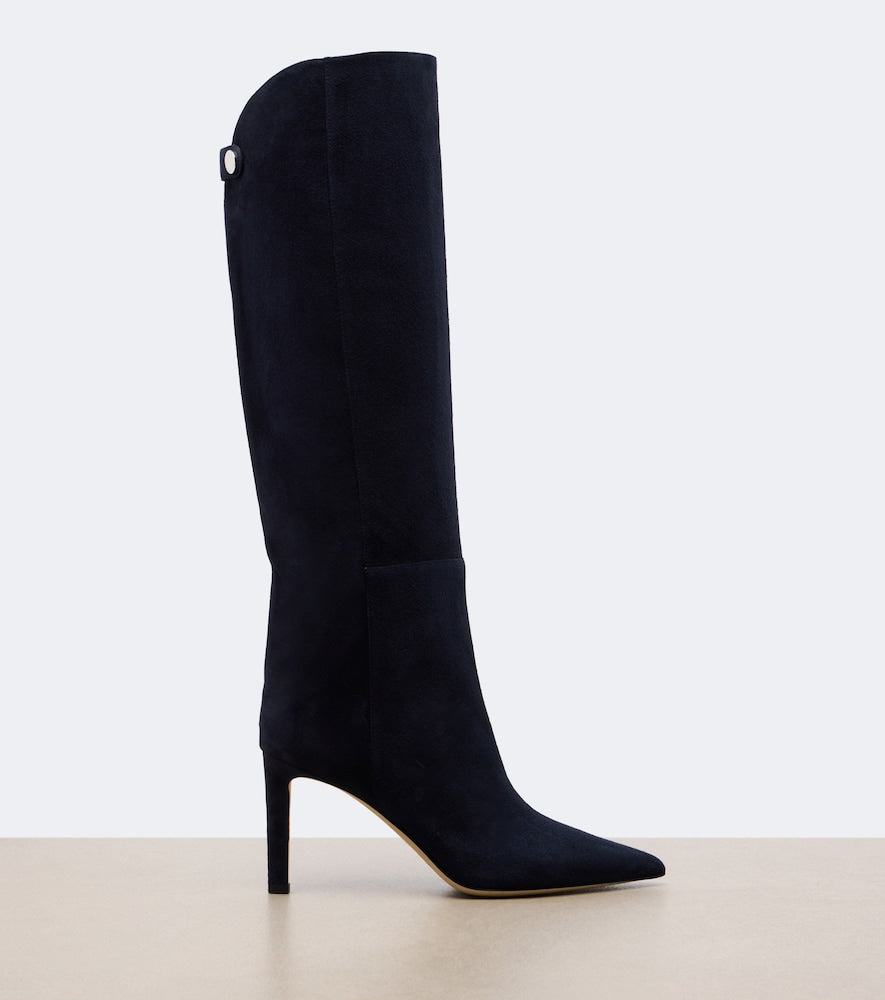 Jimmy Choo Alizze suede knee-high boots in Blue - Mid Heels