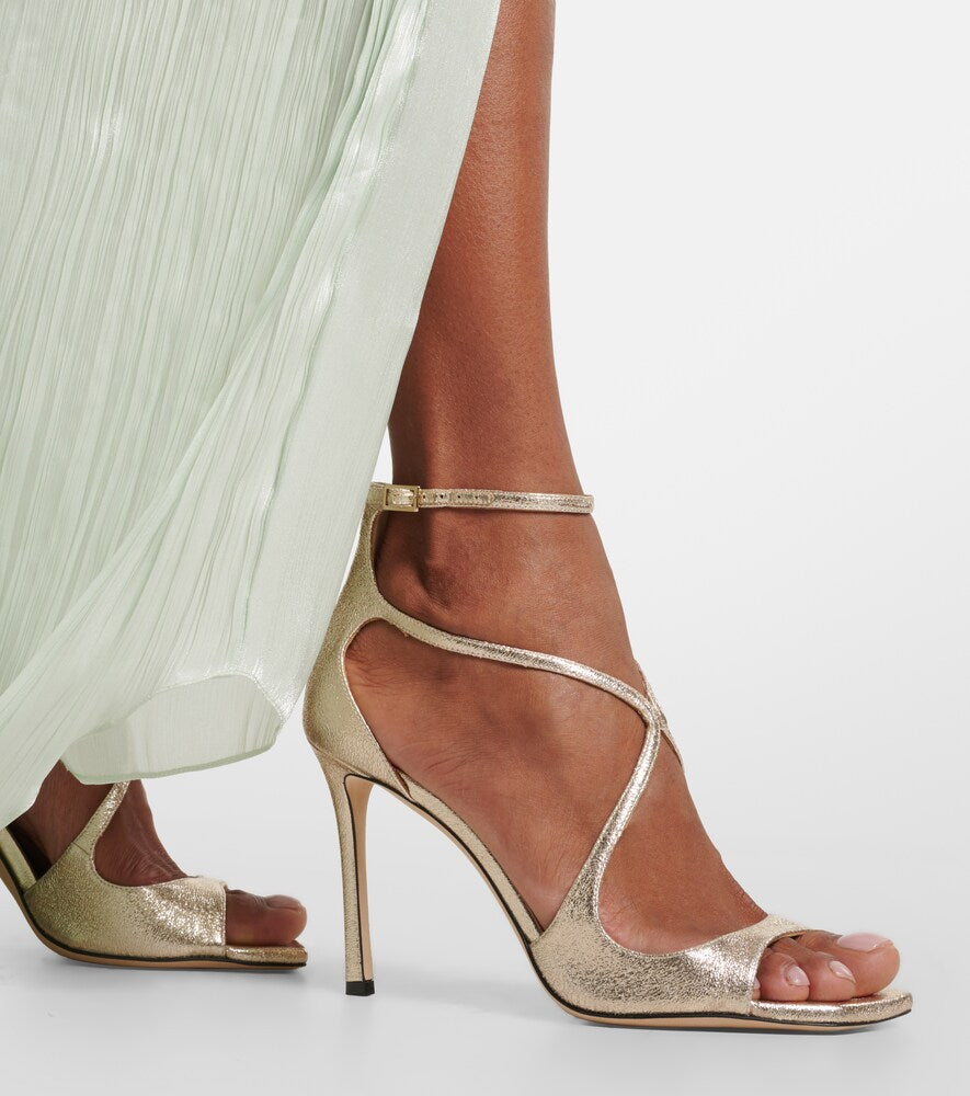 Jimmy Choo Azia metallic sandals in Gold - High-Heel Sandals