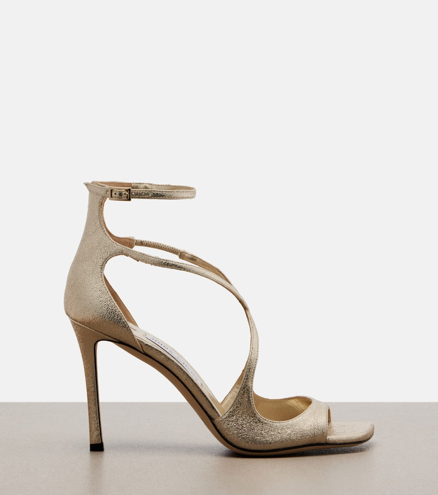 Jimmy Choo Azia metallic sandals in Gold - High-Heel Sandals