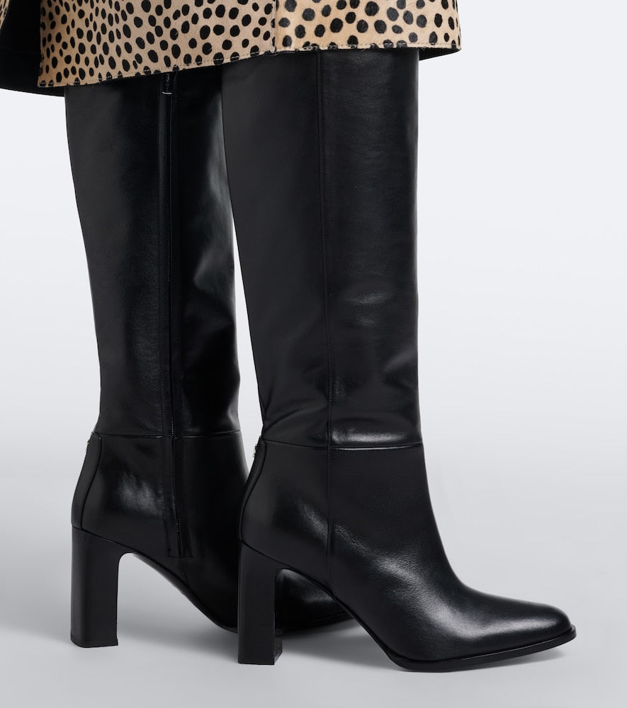 Black Jimmy Choo Bibi leather knee-high boots - Knee-high Boots