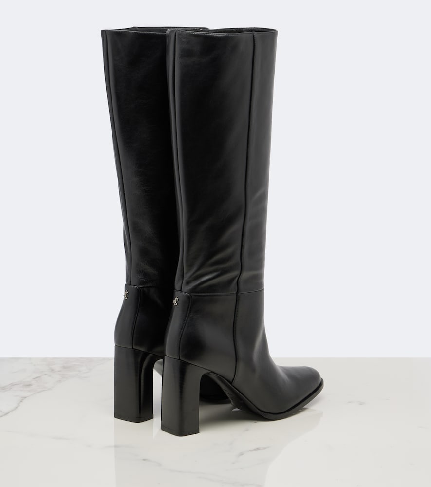 Black Jimmy Choo Bibi leather knee-high boots - Knee-high Boots