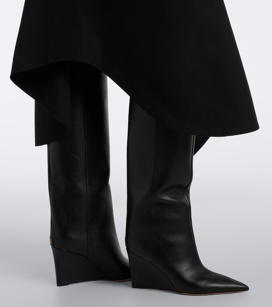 Jimmy Choo Blake leather knee-high boots - Black Mid Heels