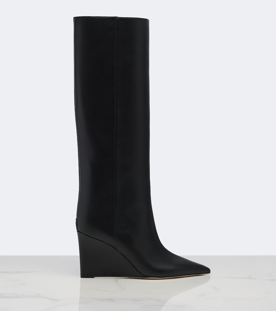 Jimmy Choo Blake leather knee-high boots - Black Mid Heels