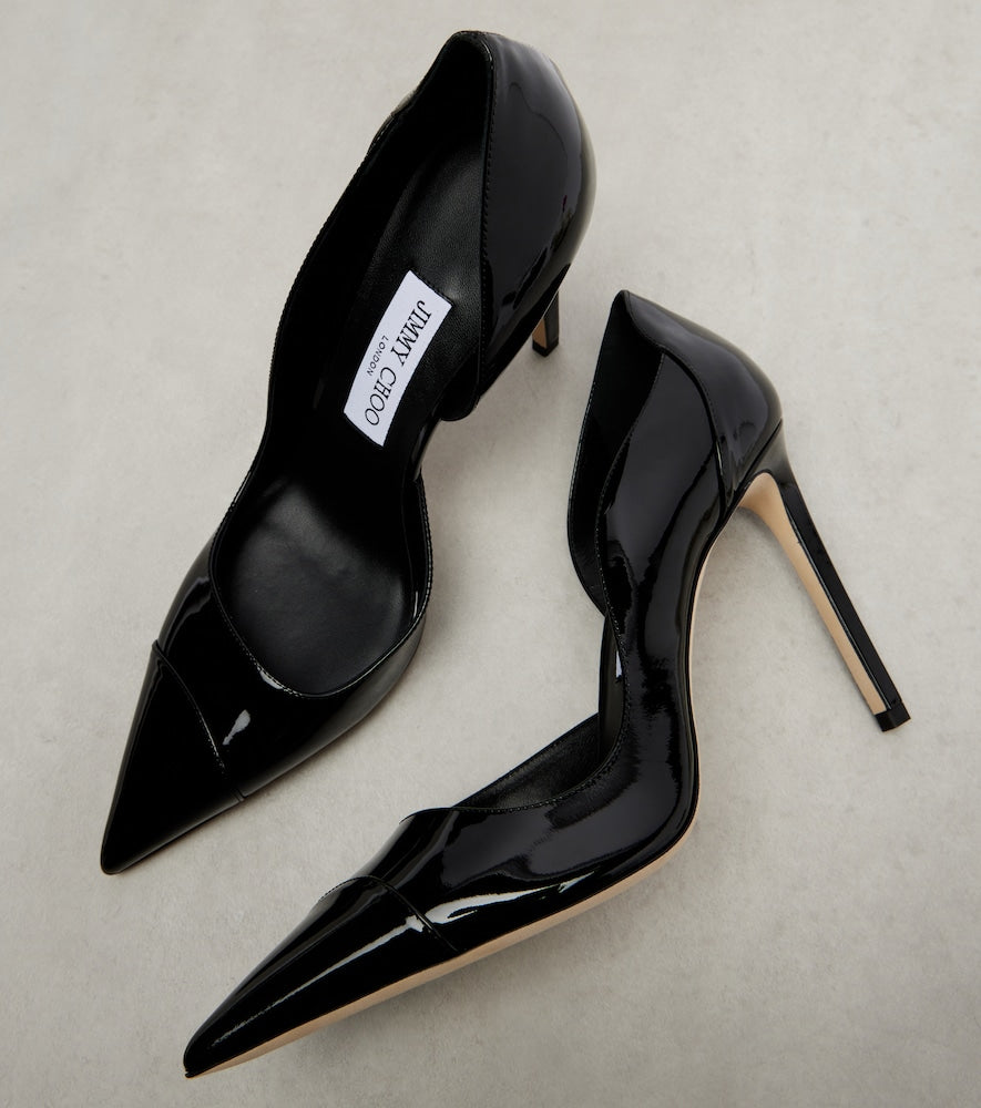 Jimmy Choo Brigitte 100 patent leather pumps - Black High-Heel Pumps
