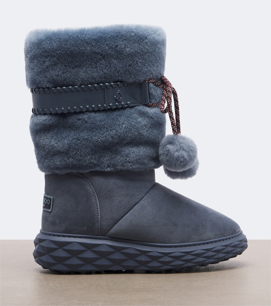 Jimmy Choo Cobi suede mid-calf boots (Blue) - Flat Boots