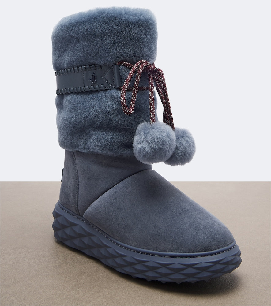 Jimmy Choo Cobi suede mid-calf boots (Blue) - Flat Boots